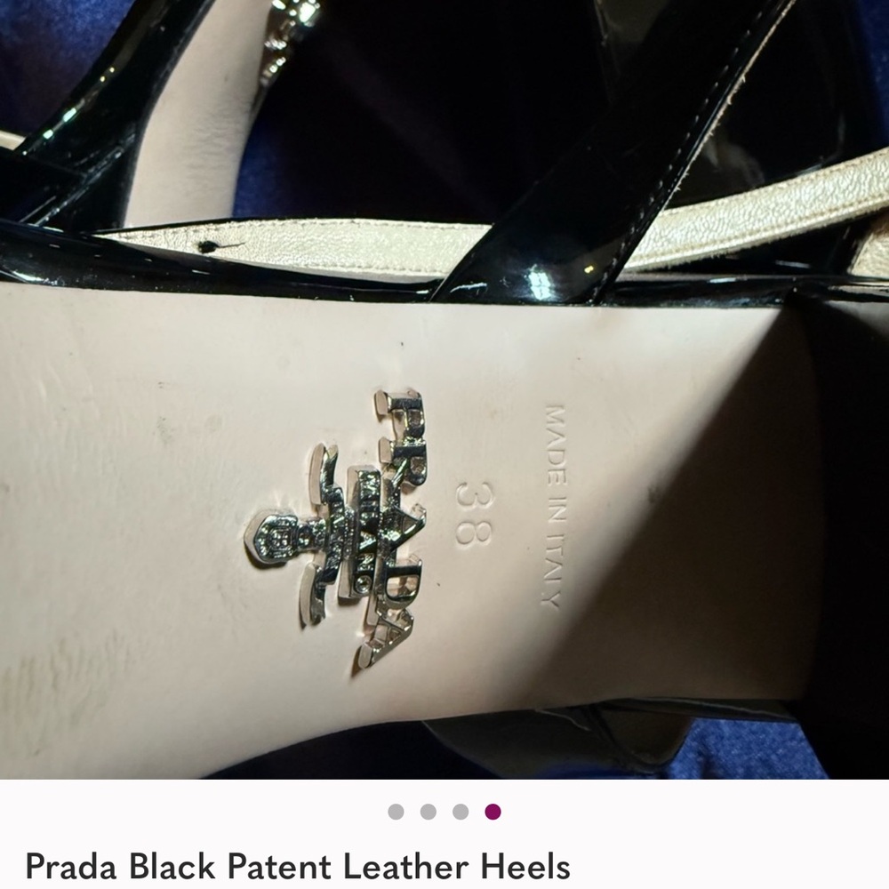 Prada Glossy Black Platform Heels - Picture 7 of 7